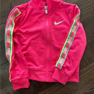 Nike Fuchsia Tracksuit with Rainbow Stripes